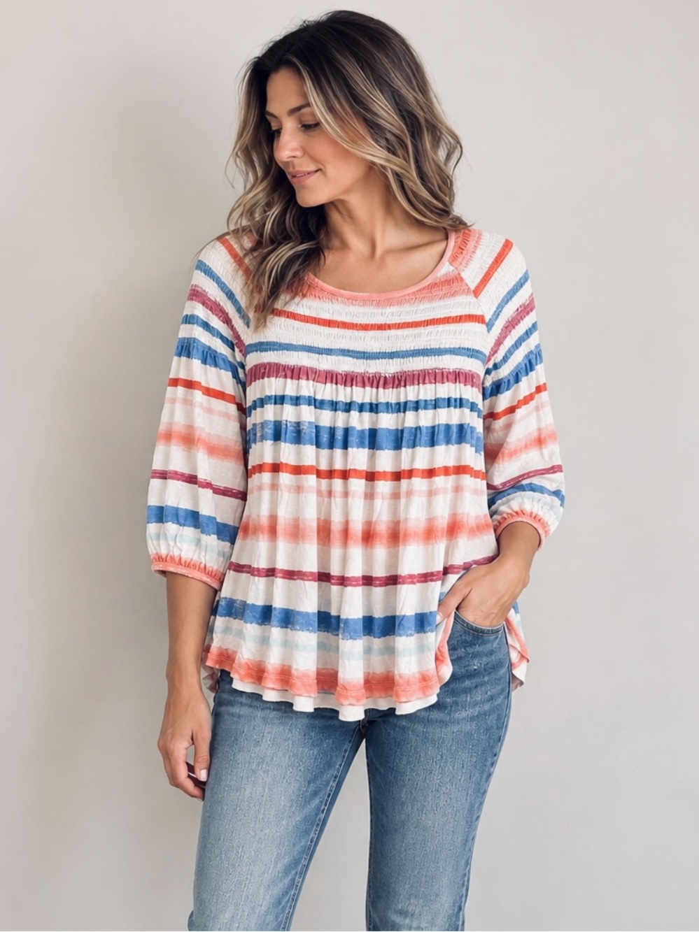 Anthropologie Meadow Rue size small Boho stripes striped